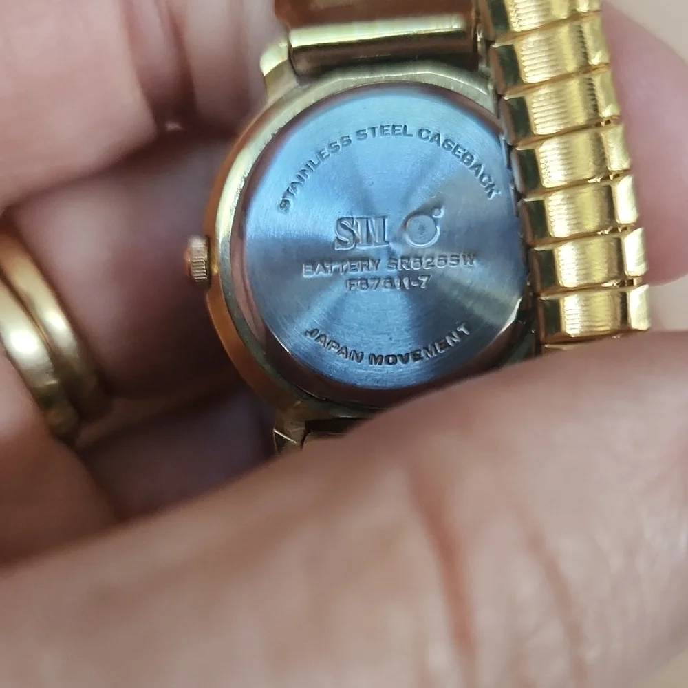 Vintage Seiko Gold Tone Cherub Women's Bracelet Watch‎